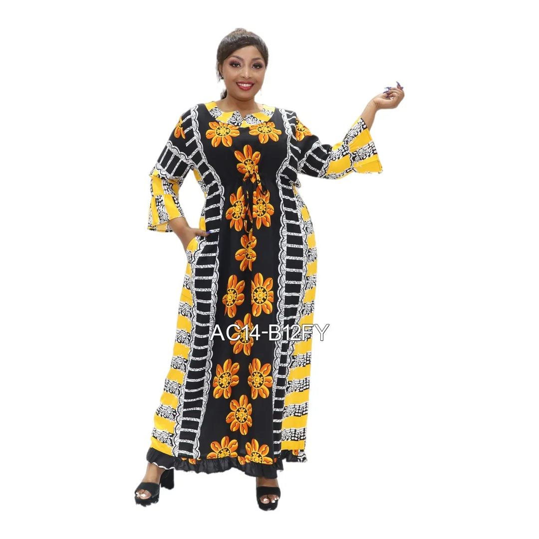 muslim clothing jubah caftan Boat Neck cotton kaftan simple ethnic dress