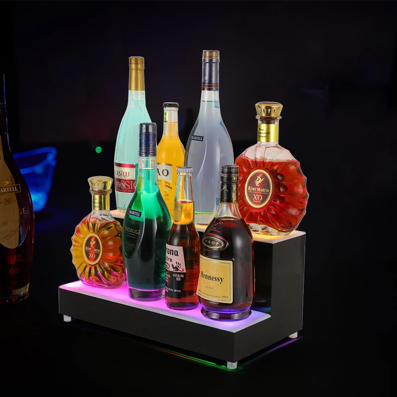 Custom LED Lighted Liquor Bar Bottle Display Nightclub bar LED lighted wine bottle display stand Led Bottle Presenter