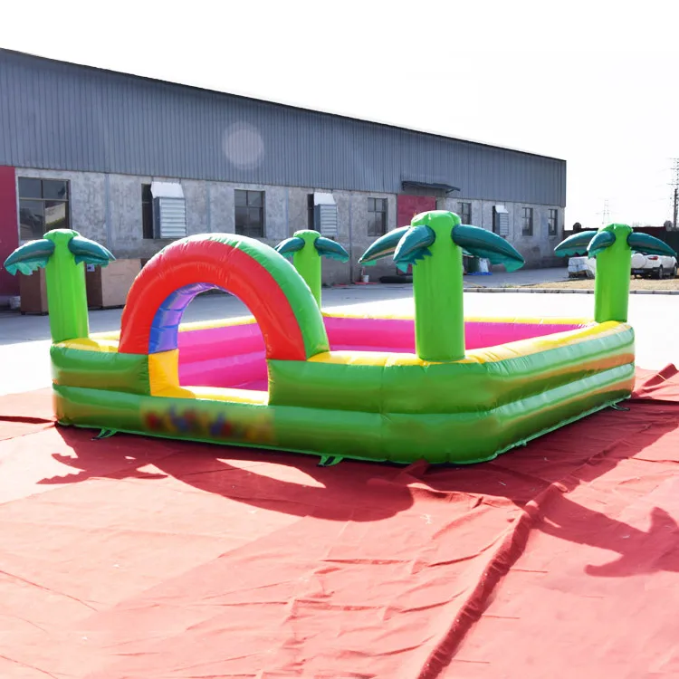 palm tree inflatable foam pit/ inflatable ball pit pool for kids