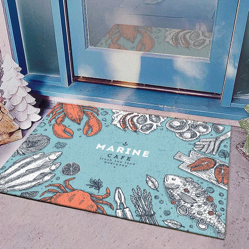 Hot sale absorbent quick dry water printed carpet anti slip rubber backing customization carpets and rugs for bathroom