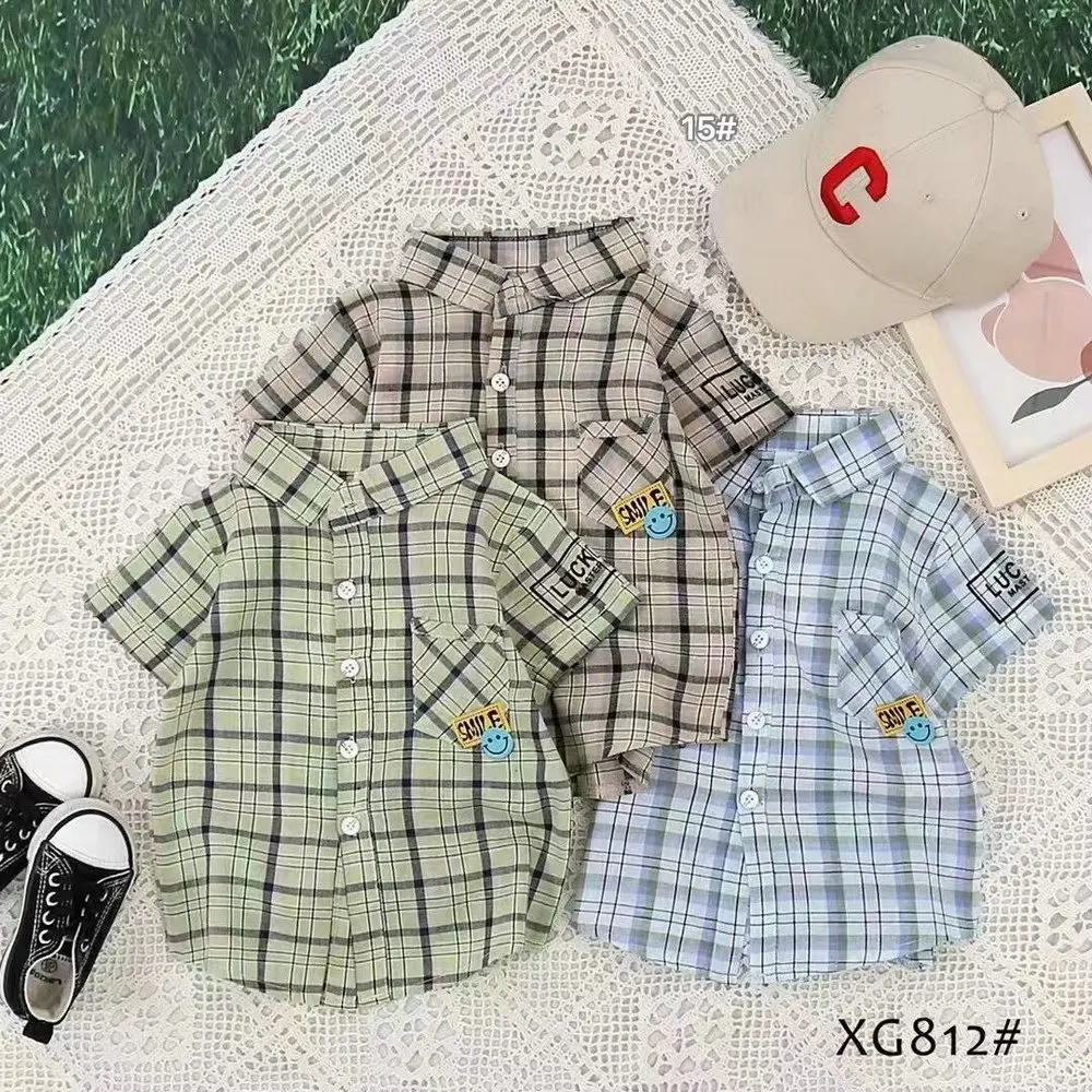 2.25 Dollar Model HMK019 Shirts Size 2-6 Years Wholesale Stock Children Boys Soft Material sports polo With Prints