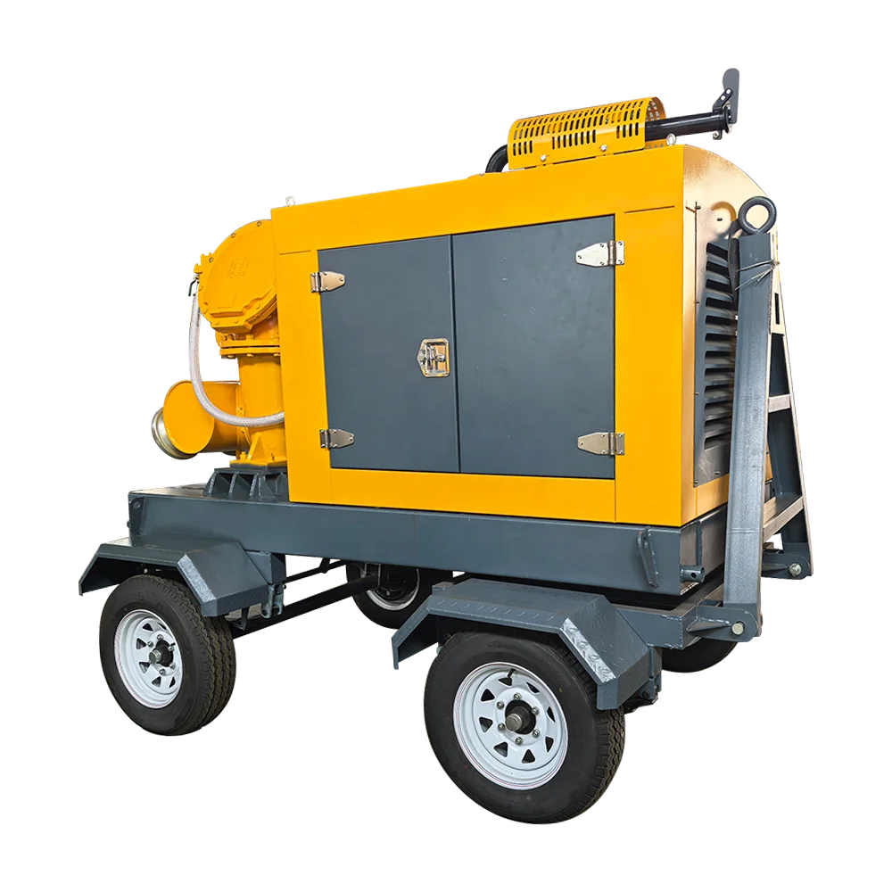 Fixed type high suction speed diesel engine driven urban drainage vacuum pump