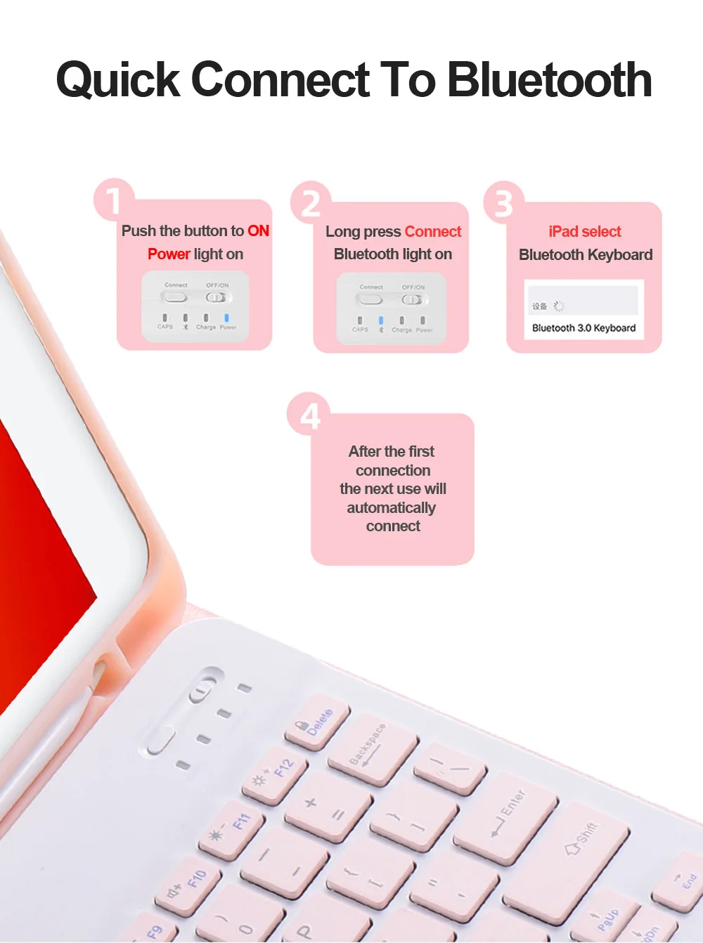  Чехол для iPad 9 7 10 2 5 11 чехол с беспроводной клавиатурой Apple защитный беспроводная клавиатура сенсорным