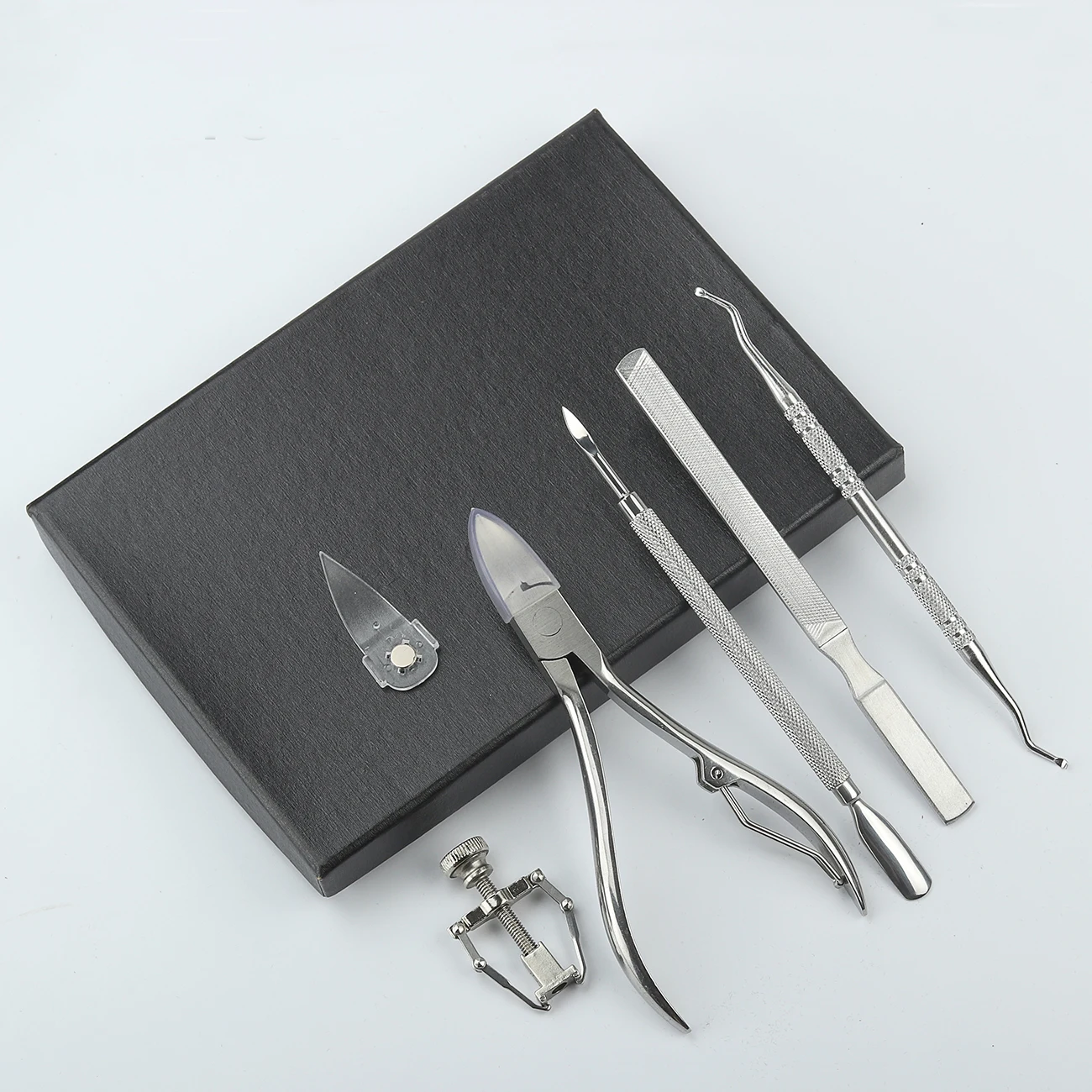 Stainless Steel Toe Nail clipper set  6Pcs Nail Tool Kits  fingernail Toes Manicure Pedicure Set