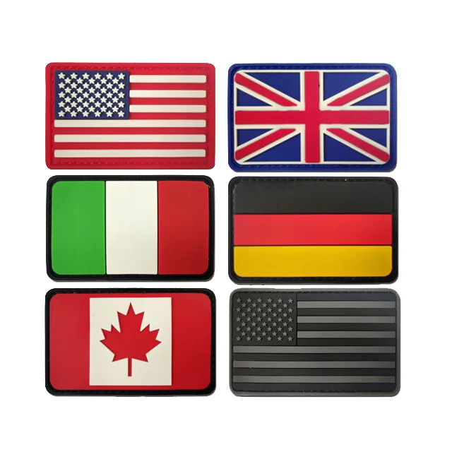 Wholesale PVC Patch Custom Rubber Embossed 3D PVC Logo Label Soft Rubber Patch