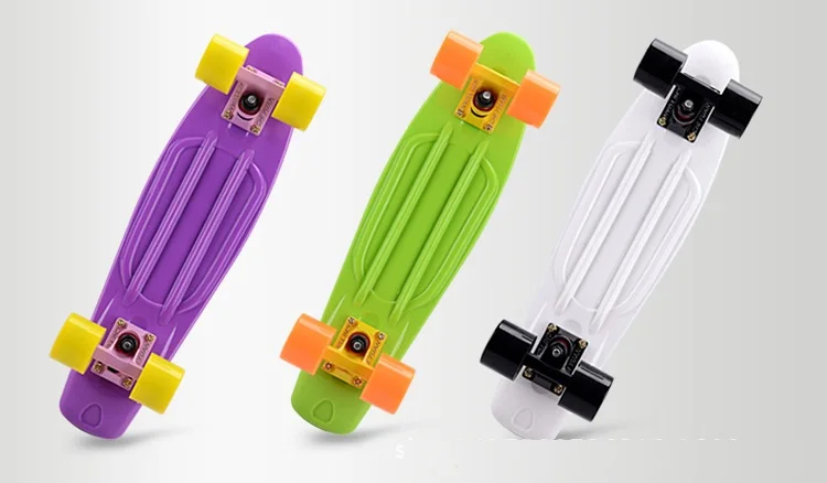 Banana board 22 inch fish board novice rider single tilt skateboard children adult brush street four wheel skateboard