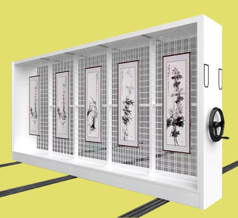 Modern High-Density Mobile Shelving System Metal Construction for Libraries Outdoor Spaces Schools Warehouses Home Offices