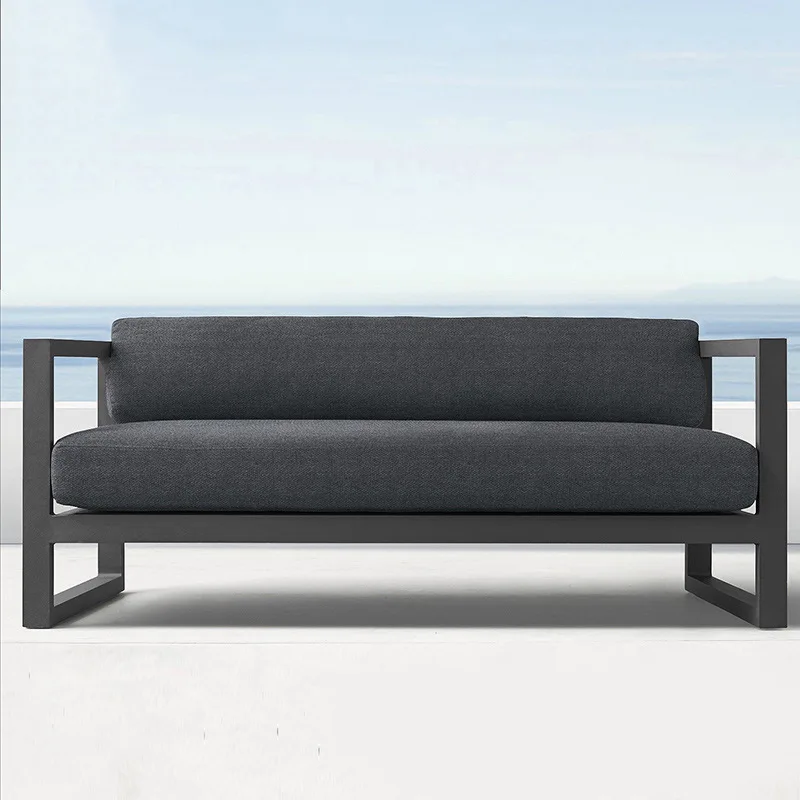 Hotel Modern Balcony Furniture Outdoor Lounge Set Luxury Aluminum Garden Furniture Metal Outdoor Sofa Set