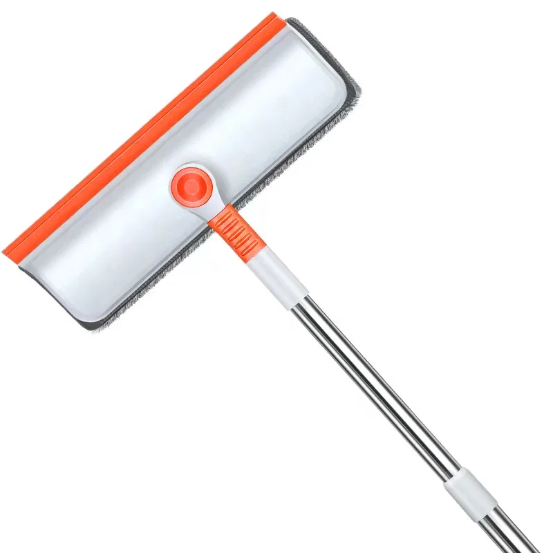 Microfiber Cloth 2 layer Strip 3 Section Spliced Rod Flexible Connector Curved Panel Rotatable Handheld Glass Scraper