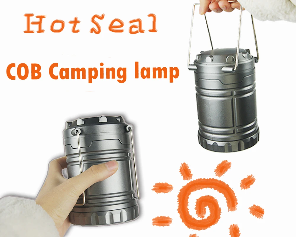 
COB camping lamp Collapsible Light outdoor hiking portable led camping lantern 