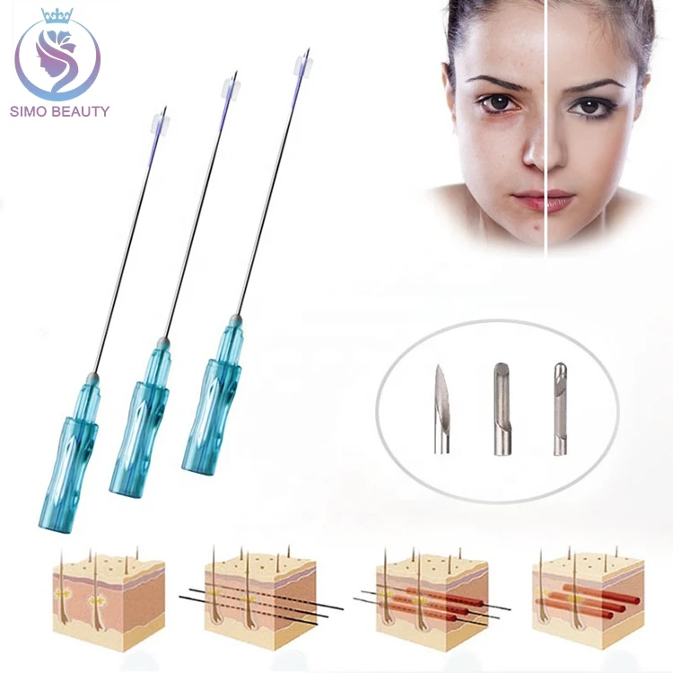 Facial lifting thread lift medical Facelifting 3d\/4d PDO 3d 4d cog absorbable for wholesales