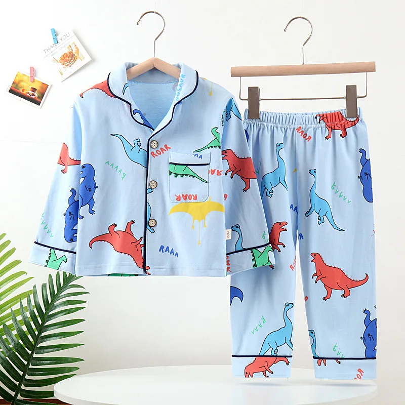 Wholesale Cotton Toddler Boys Pajamas Family Matching Children Christmas Ruffle Kids PJS Cotton Long Sleeve Pyjamas Sleepwear