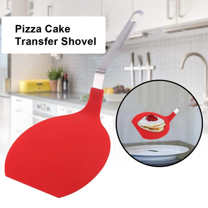 Heat Resistant Stainless Steel Kitchen Flipper Spatula Flexible Nylon Turner Pancake Spatula