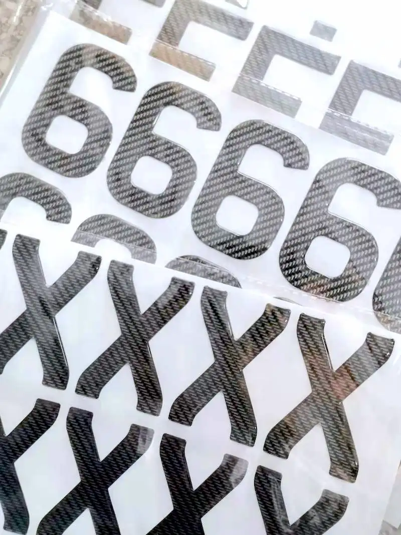 3D gel number plate letter 4D acrylic UK Carbon license number plate number gel polyurethane resin letters