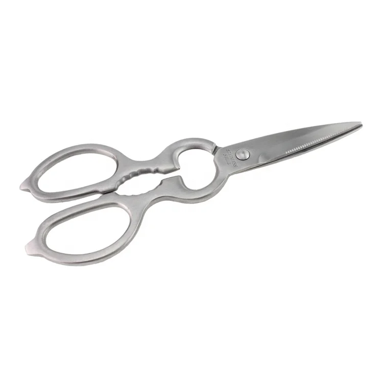 Stainless Steel Gourd-Shaped Kitchen Shears Multi-Functional All-Steel Shear for Roast Meat with Durable Die-Cast Handle