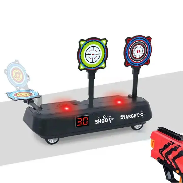 Indoor Shooting Game Electronic Shooting Dart Machine Auto-scoring Auto Moving&Reset Flying Target Toy Interactive Game for Kid