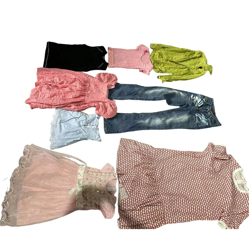 Korean Used Clothes Women Long Sleeve Tshirt Second Hand Clothes Bales Import Used Clothes To African Market