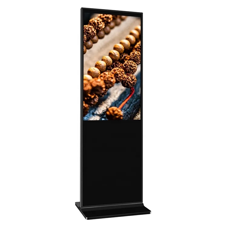 Ultra thin video display meeting room totem digital signage windows media player with camera