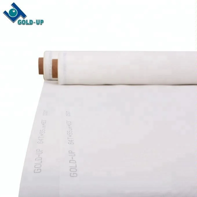 Gold-up 100% monofilament polyester silk screen printing mesh for porcelain /cloth/textile/ PCB printing