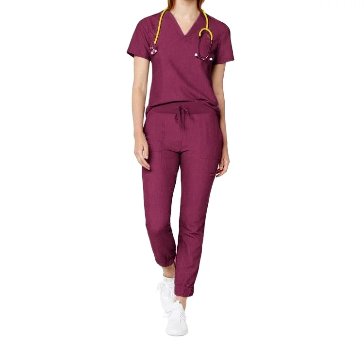 Customized medical scrub suppliers women medical scrubs joggers nursing sets nursing scrubs uniforms