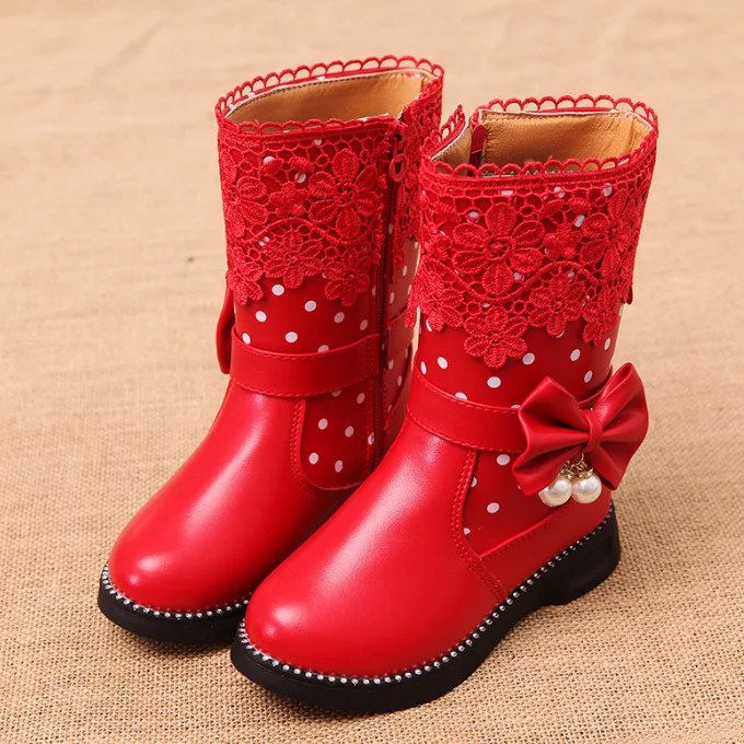 
Winter Girl High Boots Girls Cotton Shoes Kids Snow Boots 