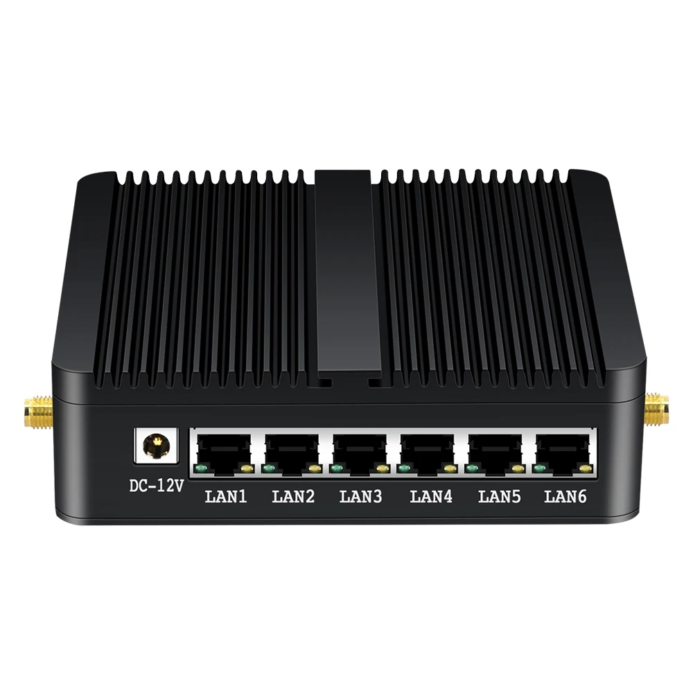  Мини-ПК Barebone Pfsense 6 гигабит Ethernet RJ45 LAN NIC In-tel Ce-leron J1900 четырехъядерный безвентиляторный