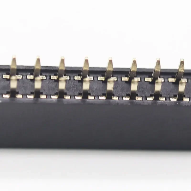 High quality connector 2.54Mm pitch board to board H1.0/1.5/2.0/2.5 dual row right angle 2.54mm female header connector