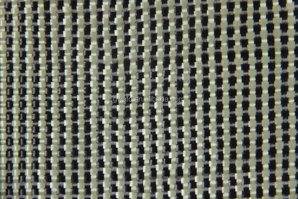 Hot Sale 3K 240GSM Carbon Fiber Kevlar Fabric Twill Woven Aramid Hybrid Fabric for Bags Flat and Roll Patterns