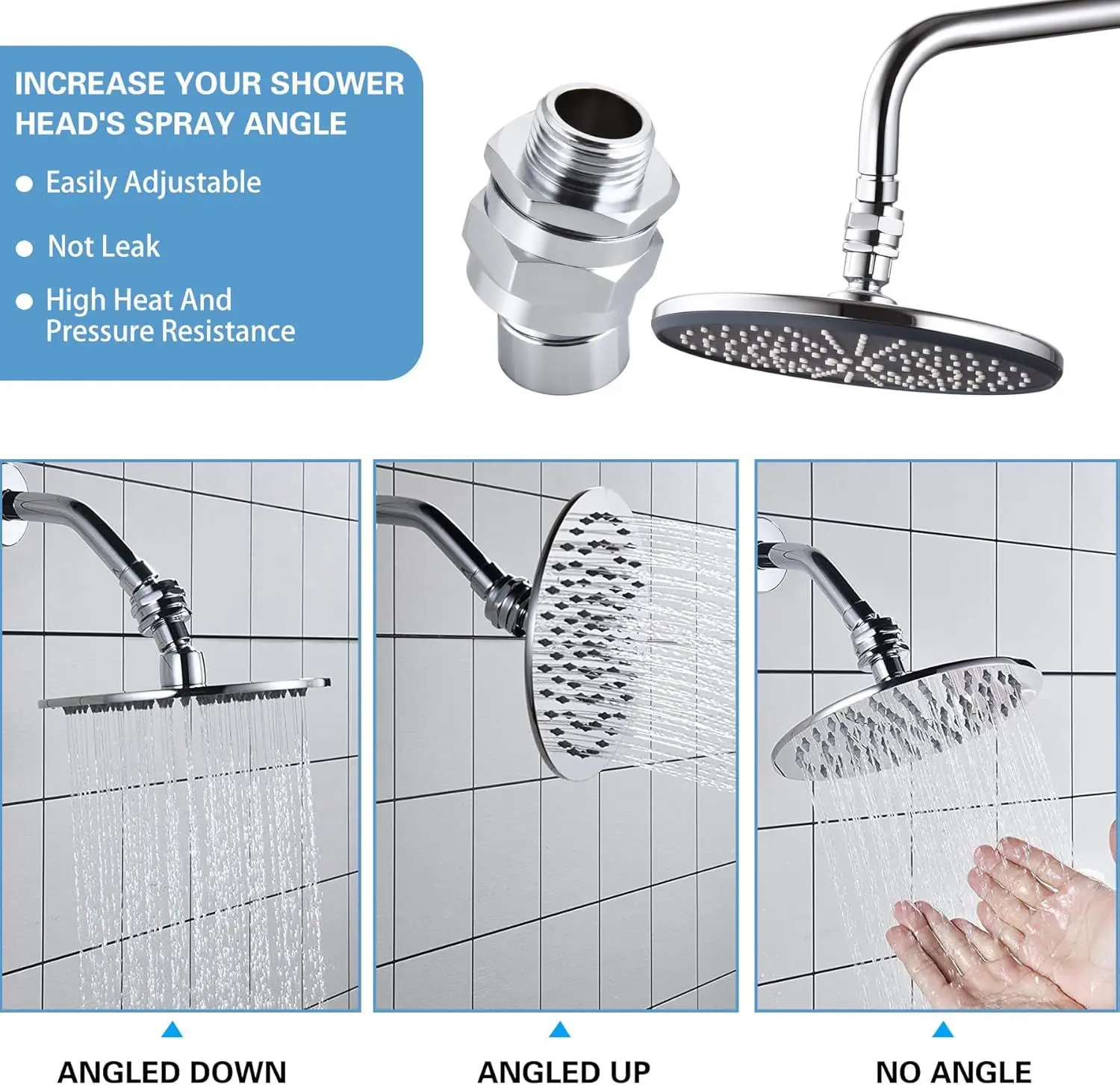 Shower Connector Ball Joint Head Swivel Ball Adapte  Bath Tools shower hose connector shower filter head