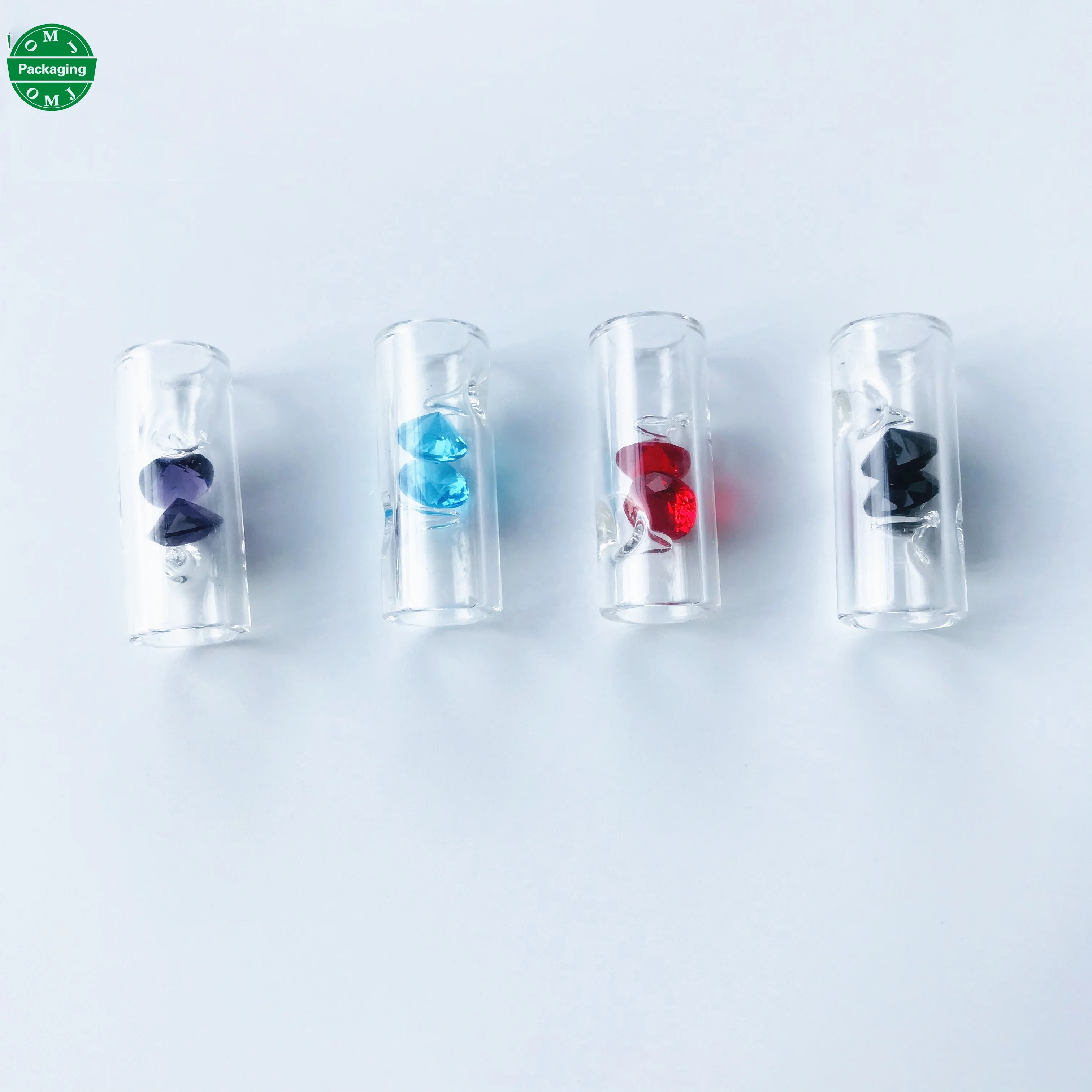 Colorful Custom Size Glass Filter Tip Glass Diamond Tips for Pre Roll