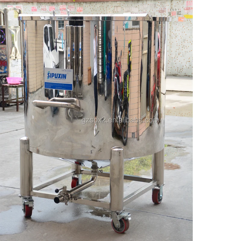 2000L beverage storage tank, jacket kettle with agitator, syrup process tank