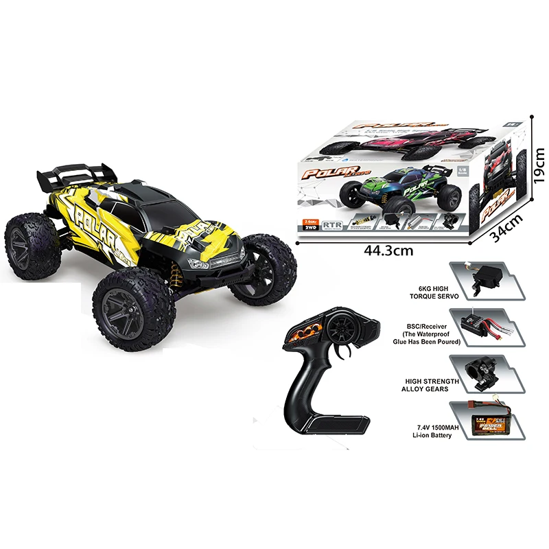 2.4GHZ Waterproof 1/8 4WD High Speed 45 KM/H All Terrains Off-road Hobby RC Car for Kids and Adults