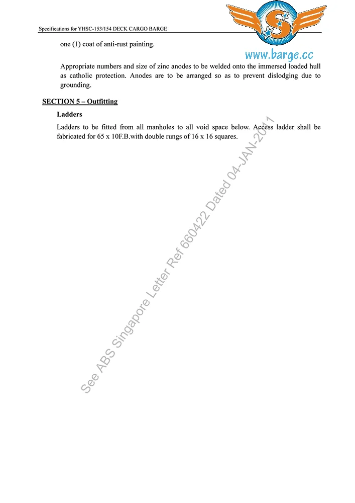 
365ft 330ft 270 ft 180 ft Newbuilding PONTOON BARGE FOR SALE 