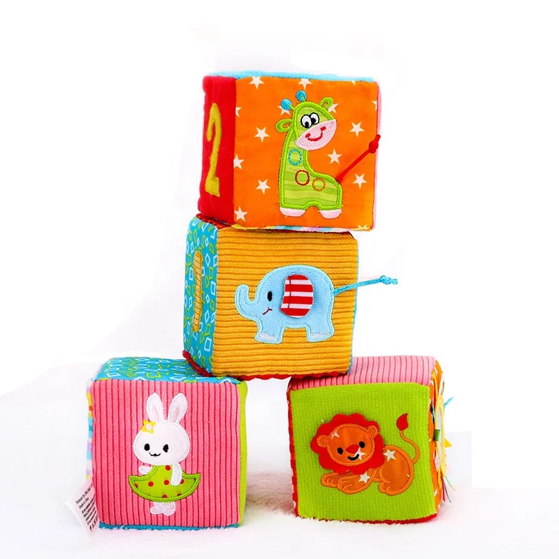 Unisex Early Learning Educational Toy Soft Foam Stuffed 4 Blocks for Kids 5-7 Years Alphabet Numbers Study Clock Game