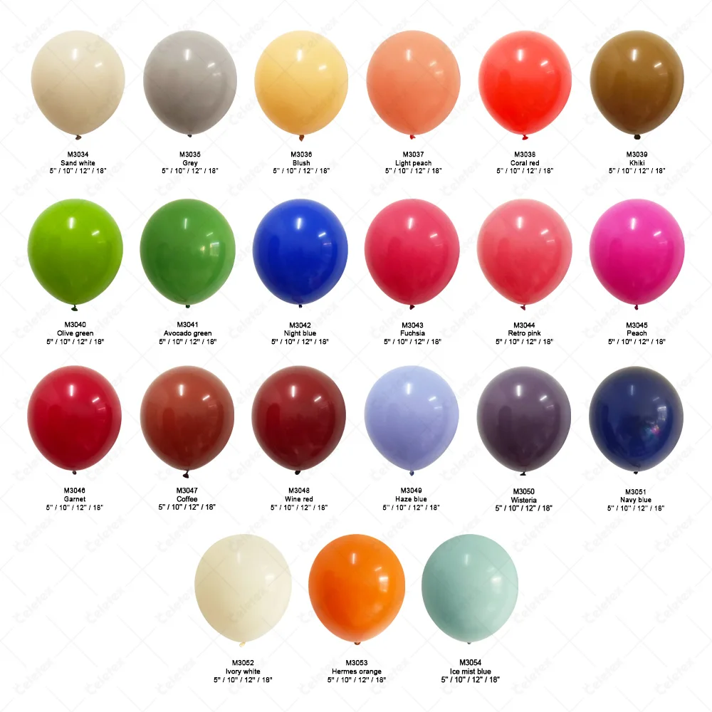 12 inches Rainbow Vintage Sand White Coffee Brown Orange Apricot Colorful Globos Latex Matte Retro Balloon Party Latex Balloons