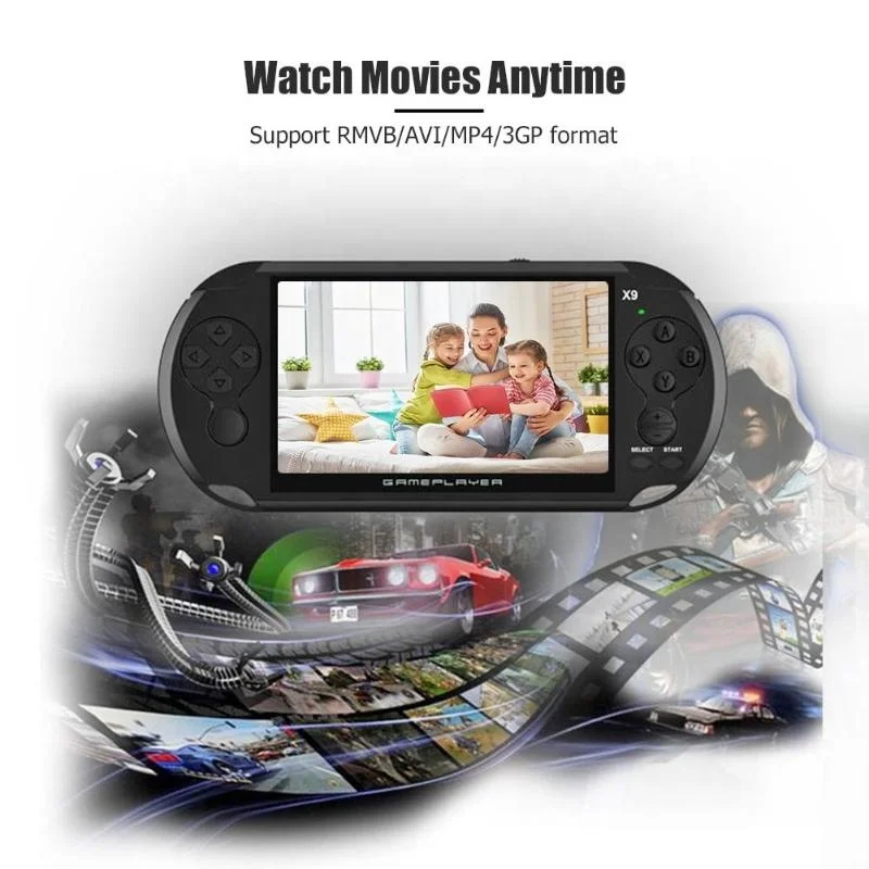 Высокой четкости цифровой 5 1 дюймовый экран дисплея X9 Встроенный 16 Гб переносная портативная игровая консоль проигрыватель по доступной цене