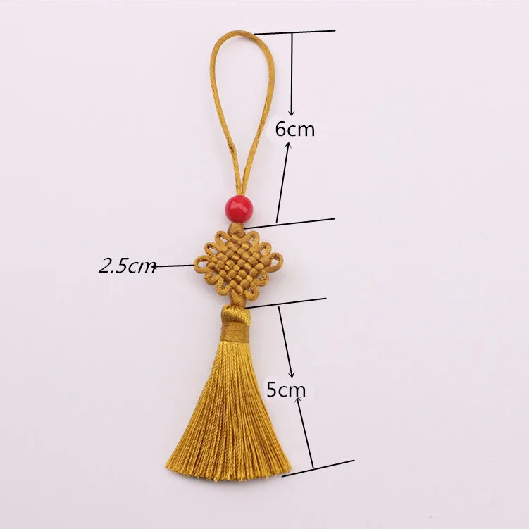 Handmade mini Chinese knot tassel weaving crafts small pendant bookmark hanging whisk tassel