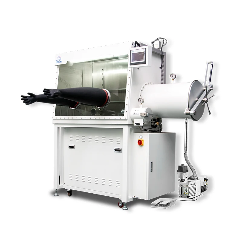 Customized Lithium Battery Research Vacuum Stainless Steel HEPA Gas Purification System Operation water sensitive Glove box