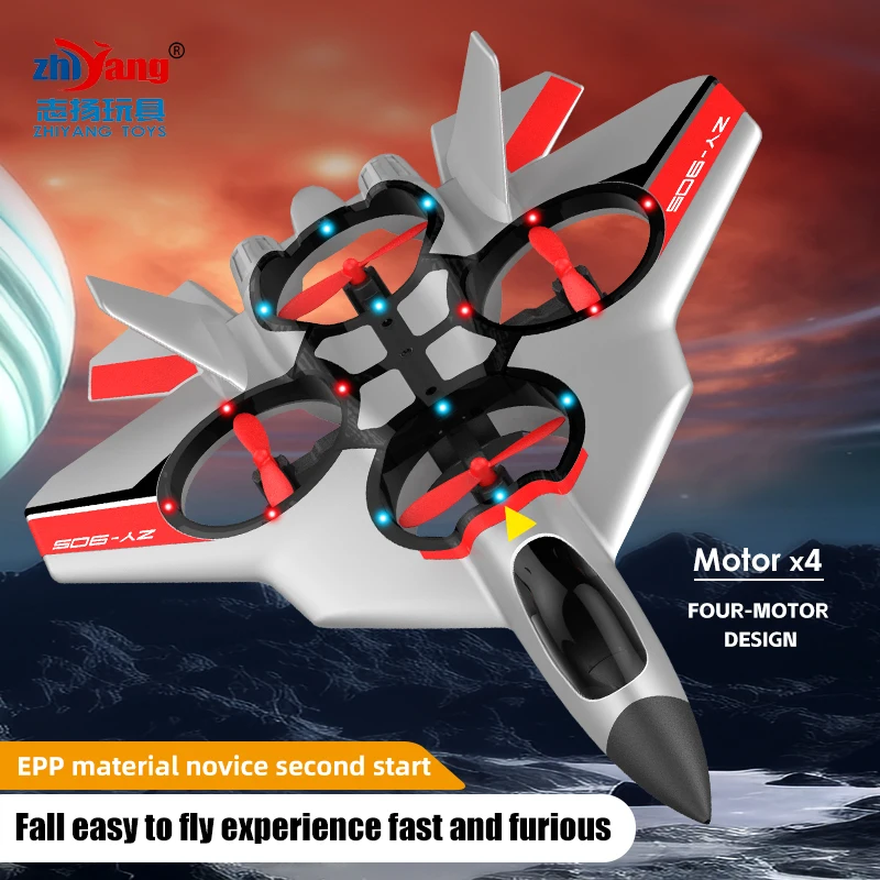 Newest Design Anti-Collision Four Axis Aircraft Remote Control Glider RC Airplane With Led Light