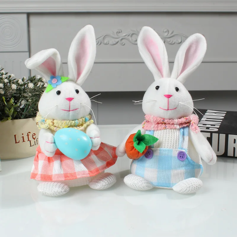 Easter station posture rabbit toy cartoon cute egg radish glowing rabbit table furnishings Easter bunny