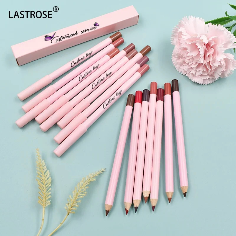 Pink creamy lip liner wholesale high pigment natural lipliner pencil vendor private your label vegan waterproof  brown lip liner