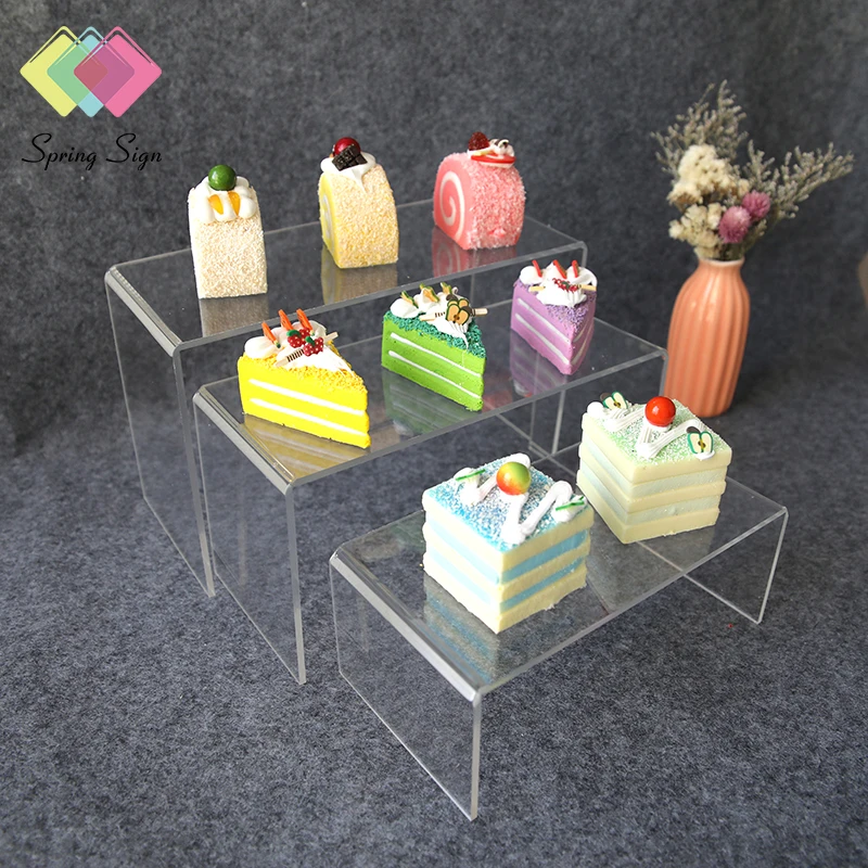 Spring Sign acrylic riser &display cubs white white acrylic display stage risers