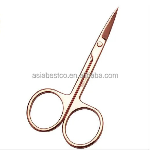 Straight And Curved Blade Rose Gold Nail Scissors