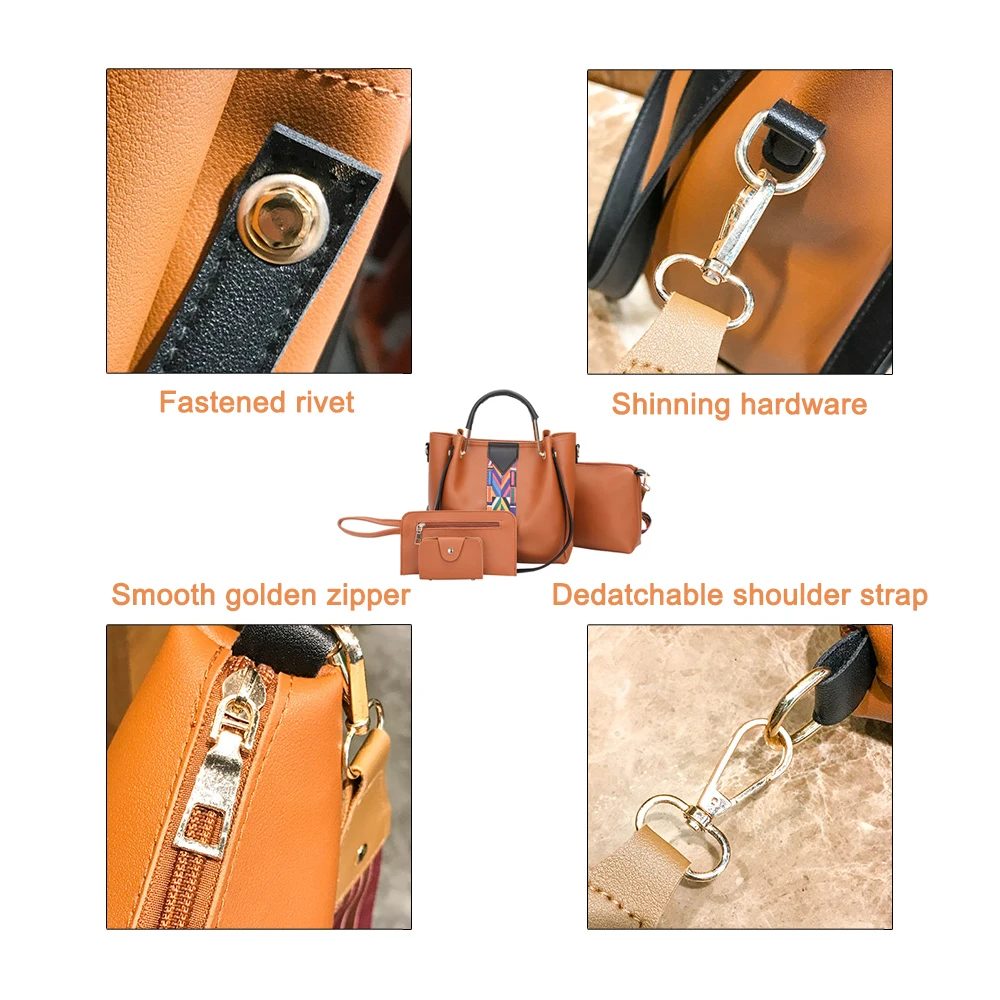 2024 New Fashion Handbags Set Large Capacity Shoulder Messenger Women Bags Luxury Design Women Purses and Handbags