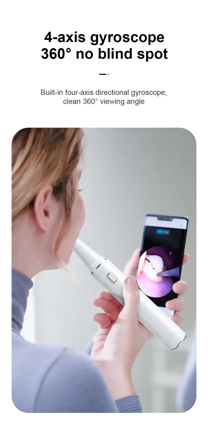 Valdus 2022 T12 Pro With Wifi 2mp Hd Endoscope Camera Wireless Electric Tooth Cleaner Visual Ultrasonic Dental Scaler