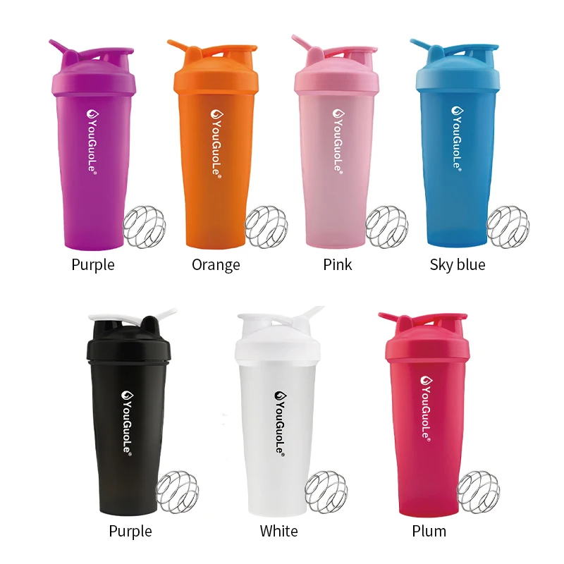 BPA Free Protein Shaker Bottle Gym 600ml Plastic Water Bottles Sports Water Bottle Custom Logo Shaker Flasche