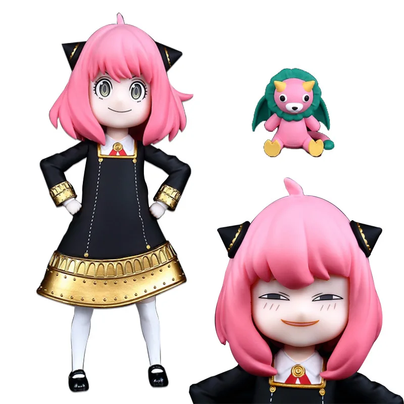 Anime Spy x Family Anya Forger Figure Genuine Original PVC Face-Changing Action Toy Doll Pressure Bubble Noodles