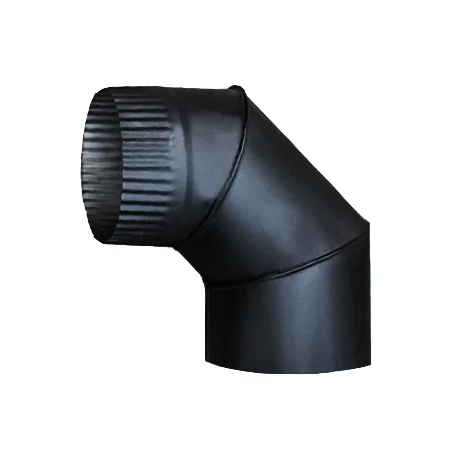 OEM Aluminum Iron insulation pipe black chimney tee-junction flue pipe tee for fireplace chimney pipe tee single wall chimney