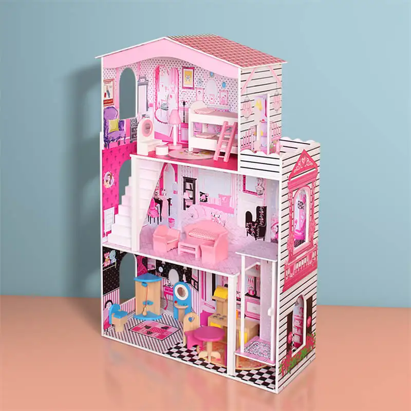 US drop shipping 3 days arrival wooden dollhouse miniature furniture