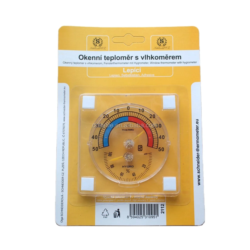 Bimetallic thermometer stick on thermometer window thermometer